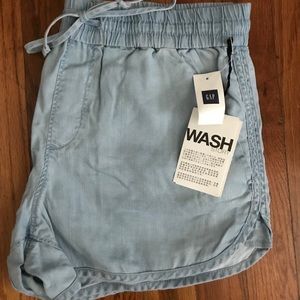 Gap Chambray Vintage Wash jogger Shorts